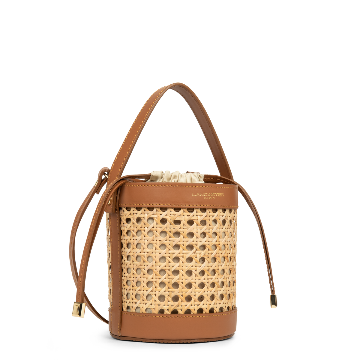 petit sac seau - cannage rotin 
