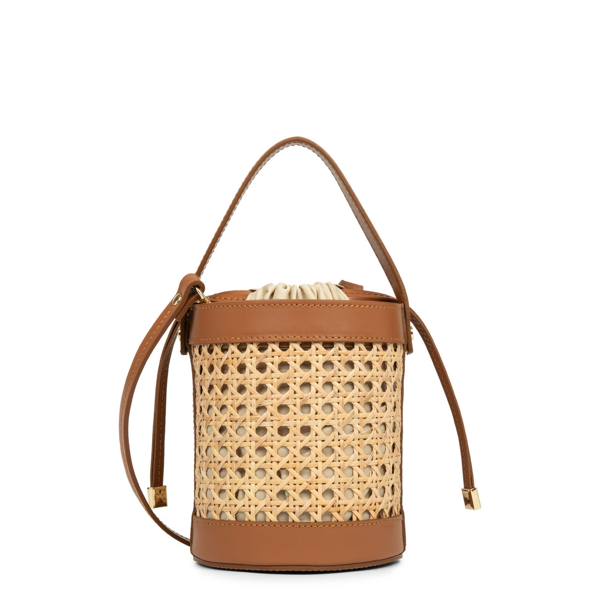 petit sac seau - cannage rotin 