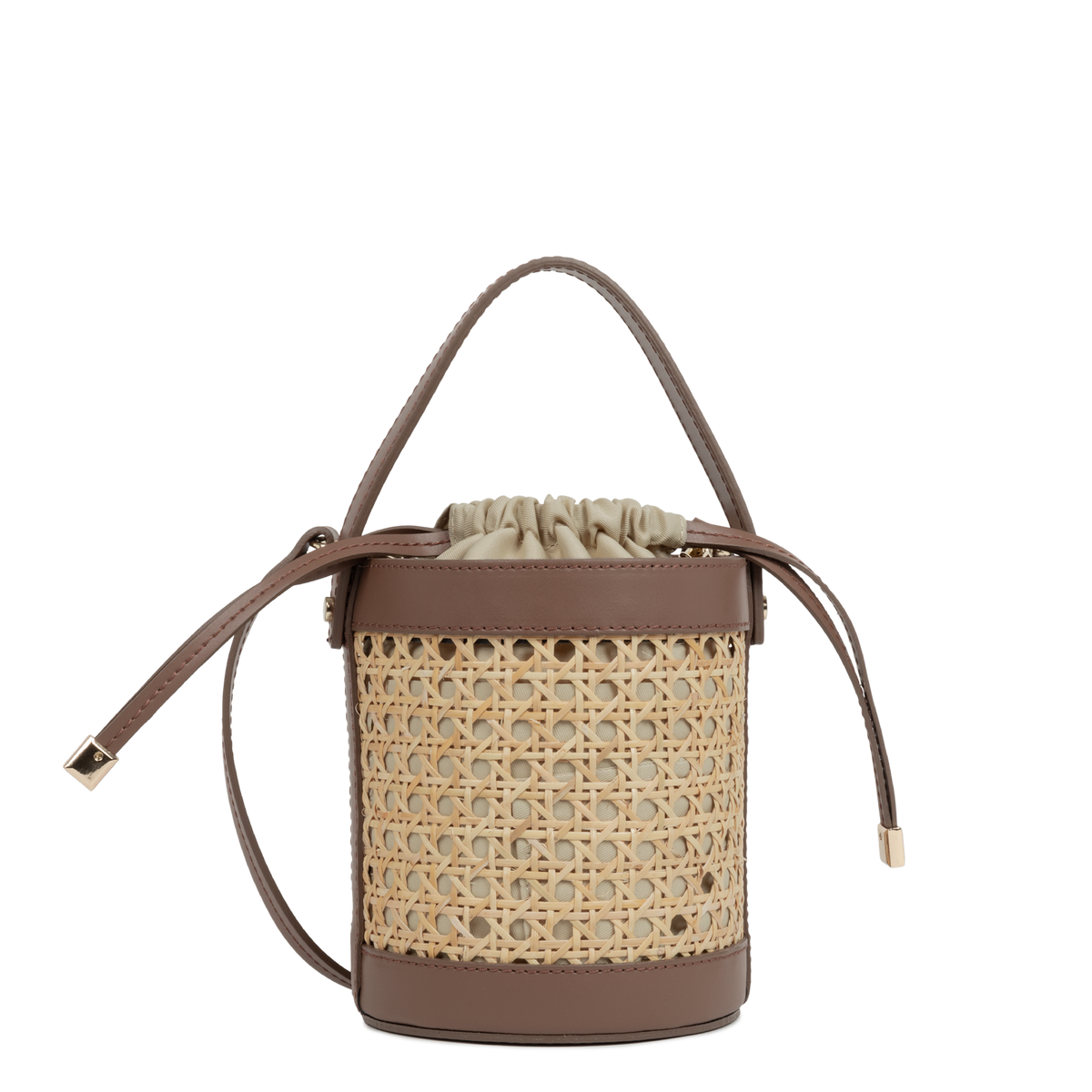 petit sac seau - cannage rotin 