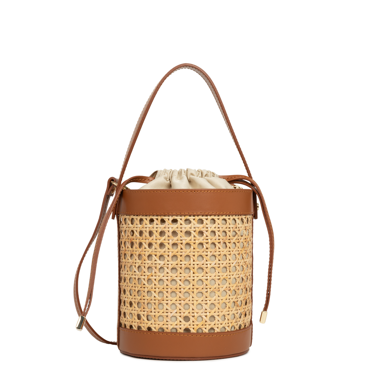 sac seau - cannage rotin 