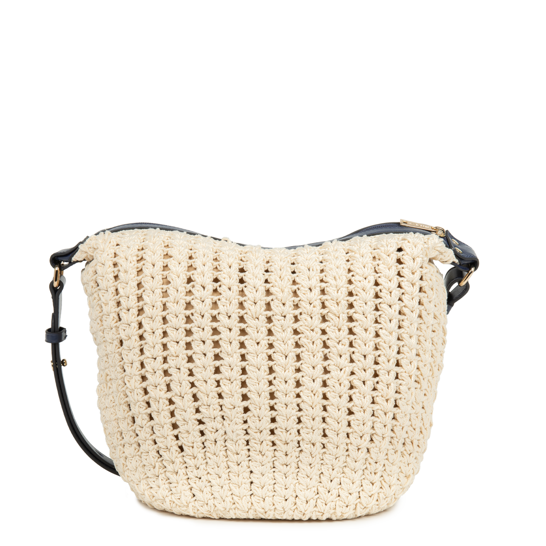 grand sac seau - tressé coton 