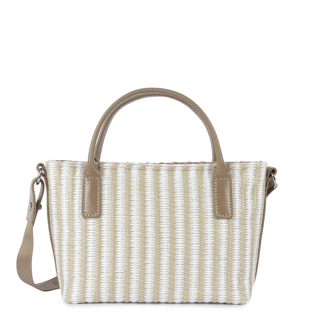 mini sac cabas main - kba marinière osier 