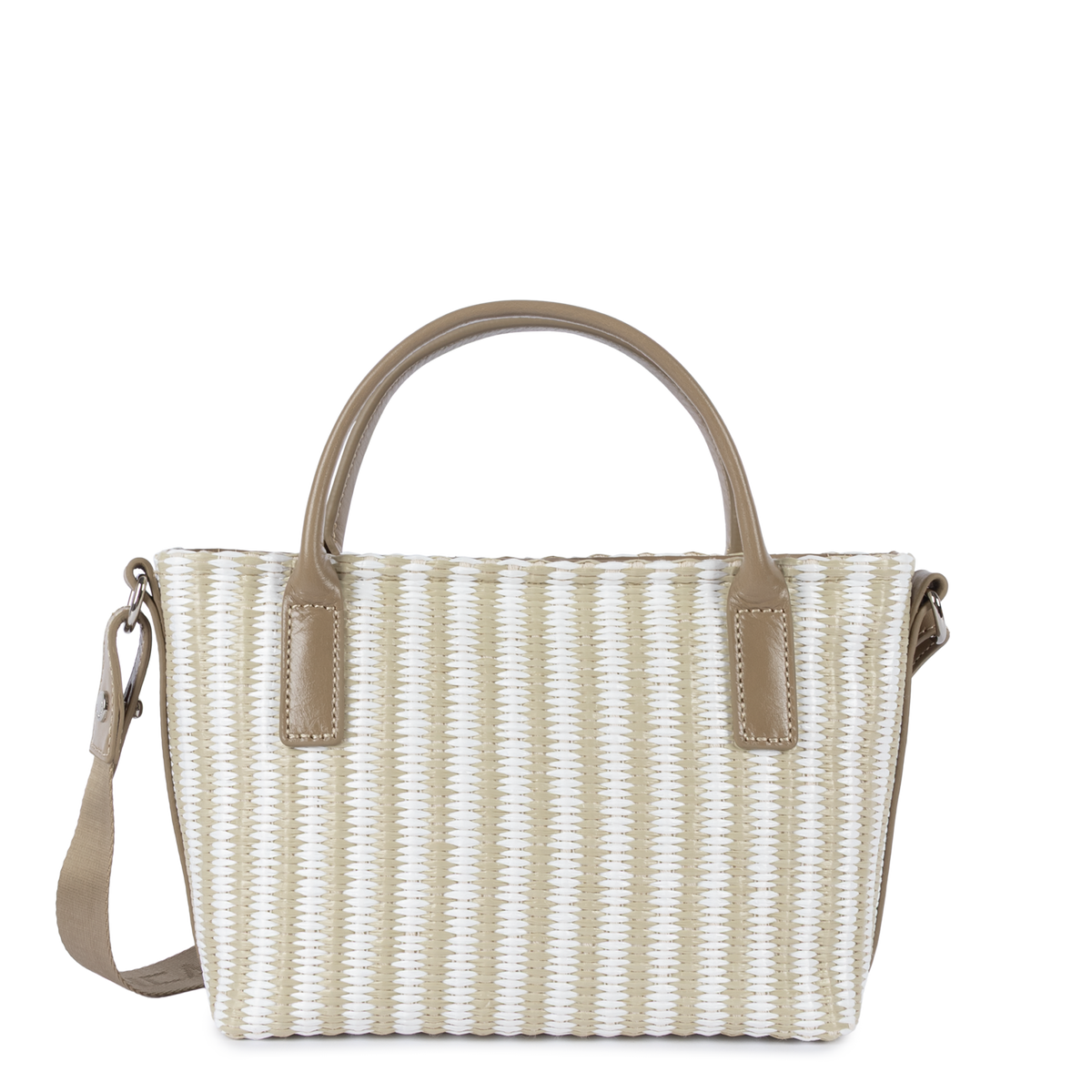 mini sac cabas main - kba marinière osier 