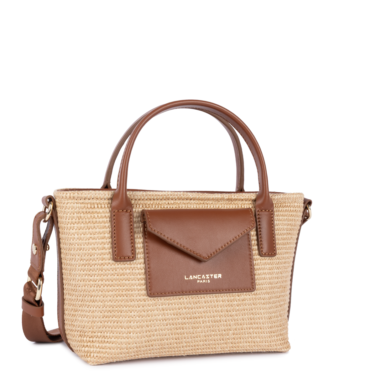 mini sac cabas main - kba marinière osier 